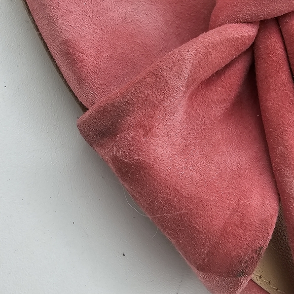 Veronica Beard Women’s Ganita Knot-Front Slides Size 9 Pink Suede Sandals - Picture 8 of 13